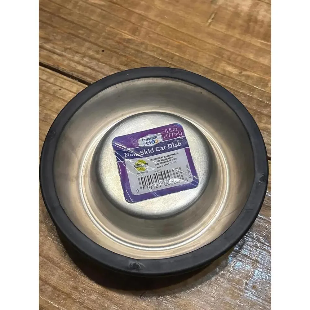 Forever Pals Stainless Steel Non-Skid Cat Dish 6.6 oz